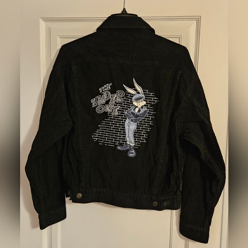 EUC Warner Bros Bugs Bunny Wilder One Corduroy Jacket, Size S, Vintage